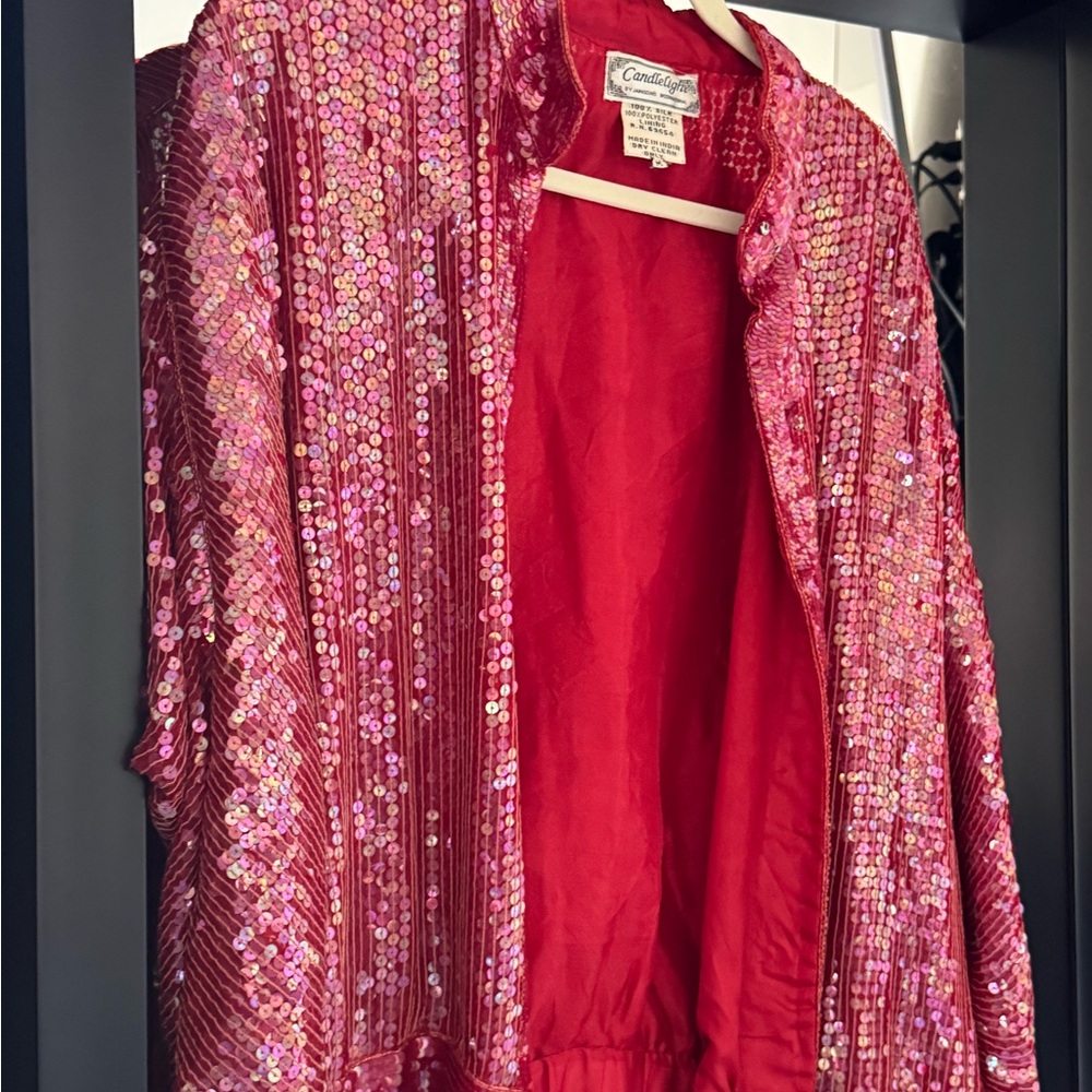 Stunning Red Sequin Jacket - image 7